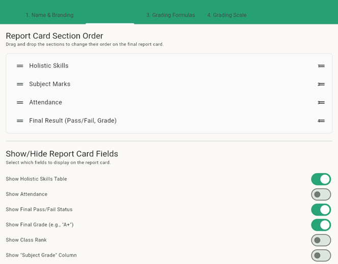 Custom Grading Engine & Report Card Designer